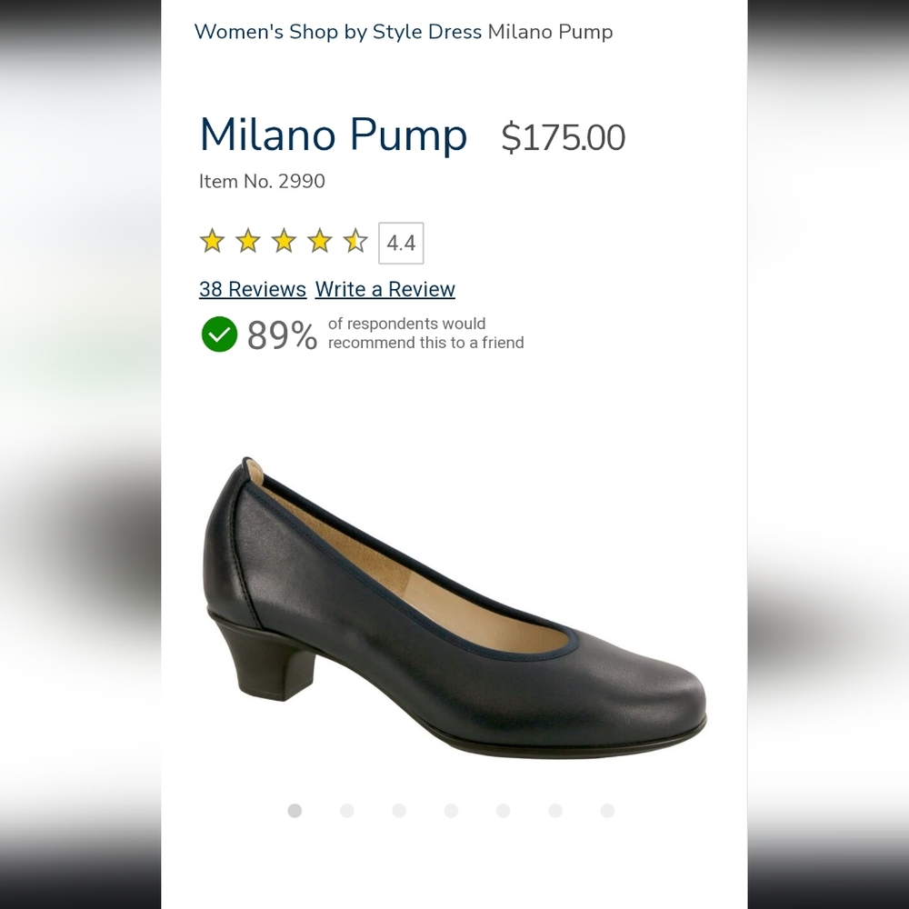 SAS Milano Pump - Navy